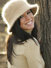 Destiny Moody ventures into the woodlands for a chilly yet thrilling display of naked beauty